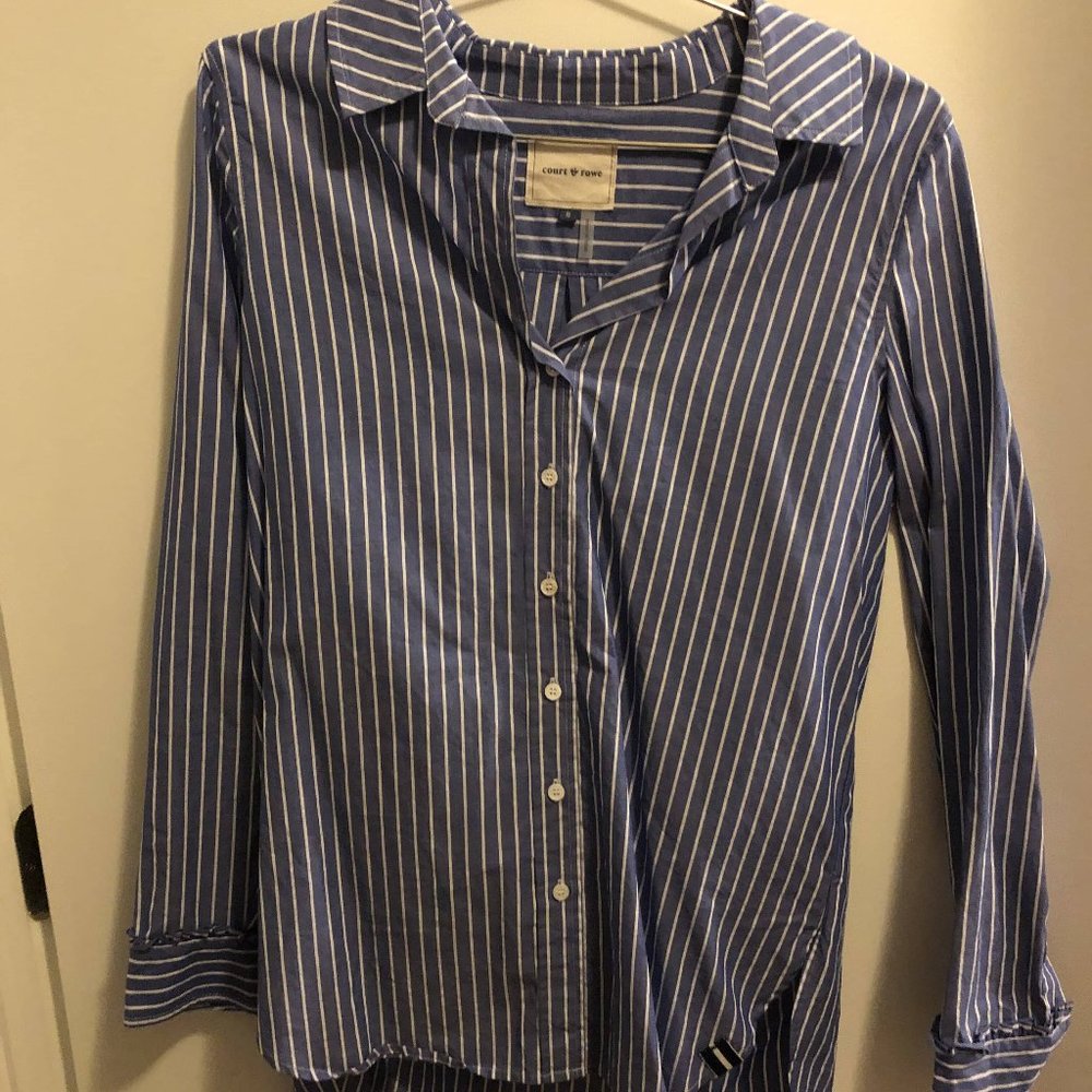 Court & Rowe Blue Striped Button Down Shirt